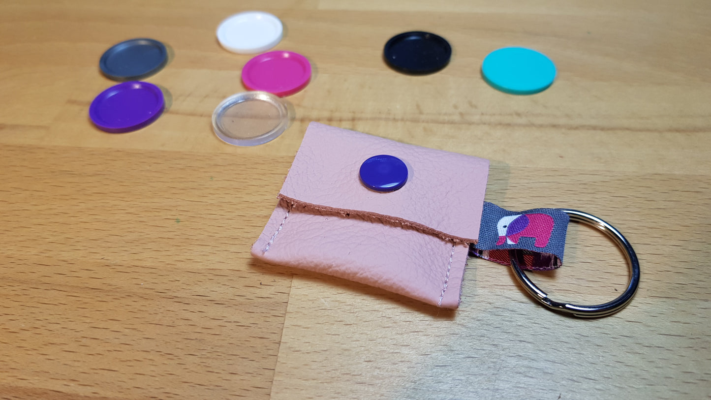 Chiptäschchen rosa mit Elefantenband