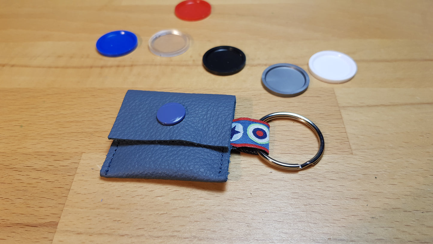Chiptäschchen dunkelgrau mit Kreisband