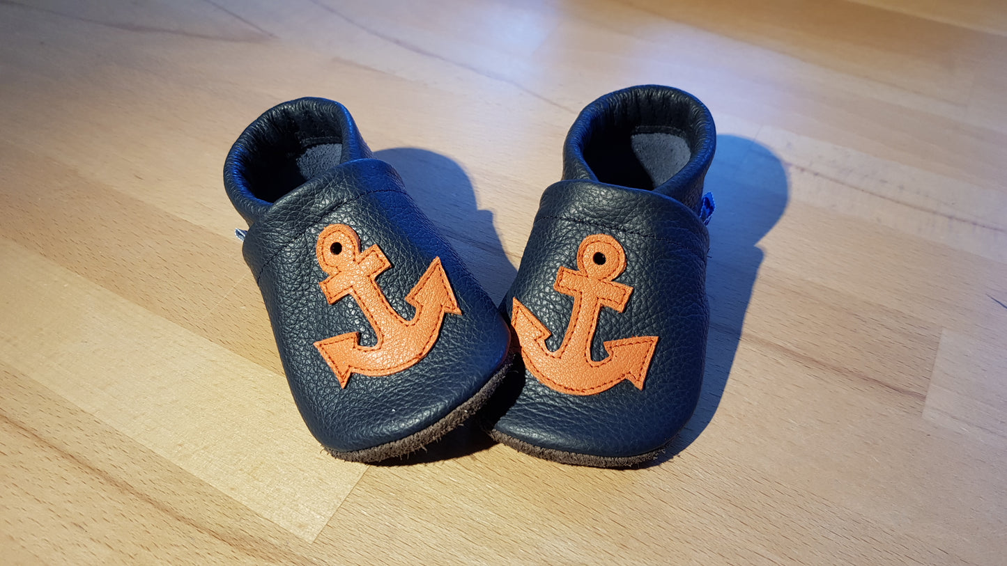 Anker dunkelblau-orange