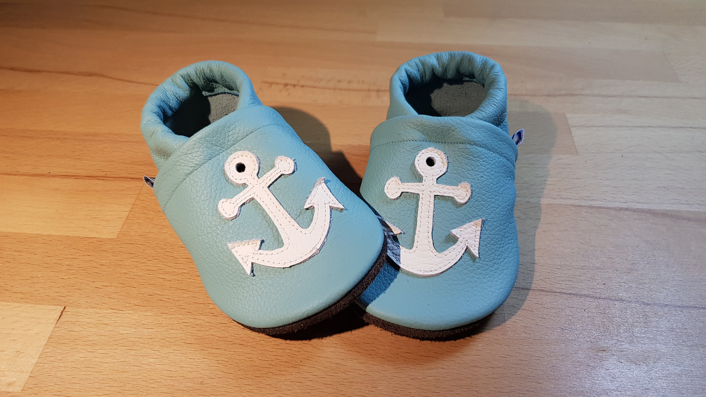Anker hellblau weiß
