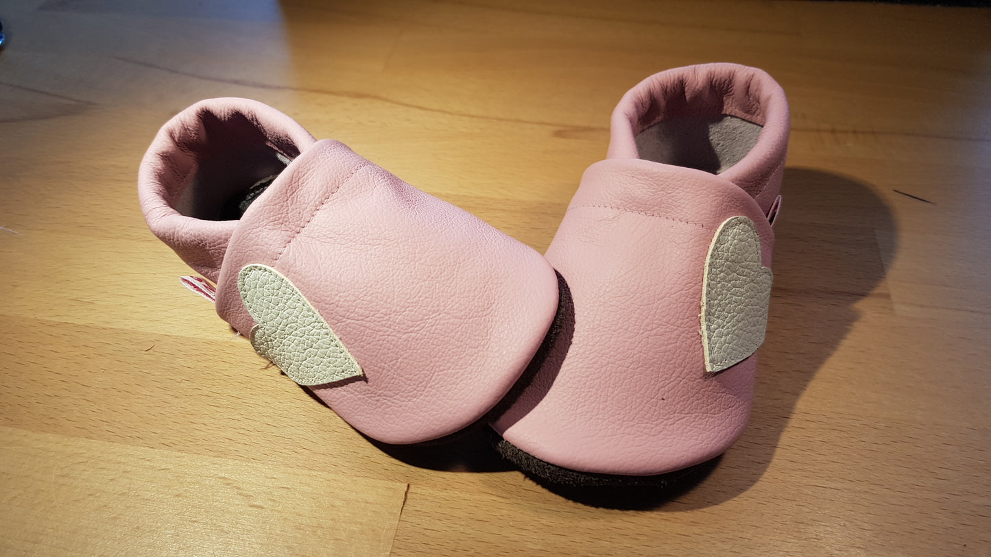 Herzchen rosa-altweiß