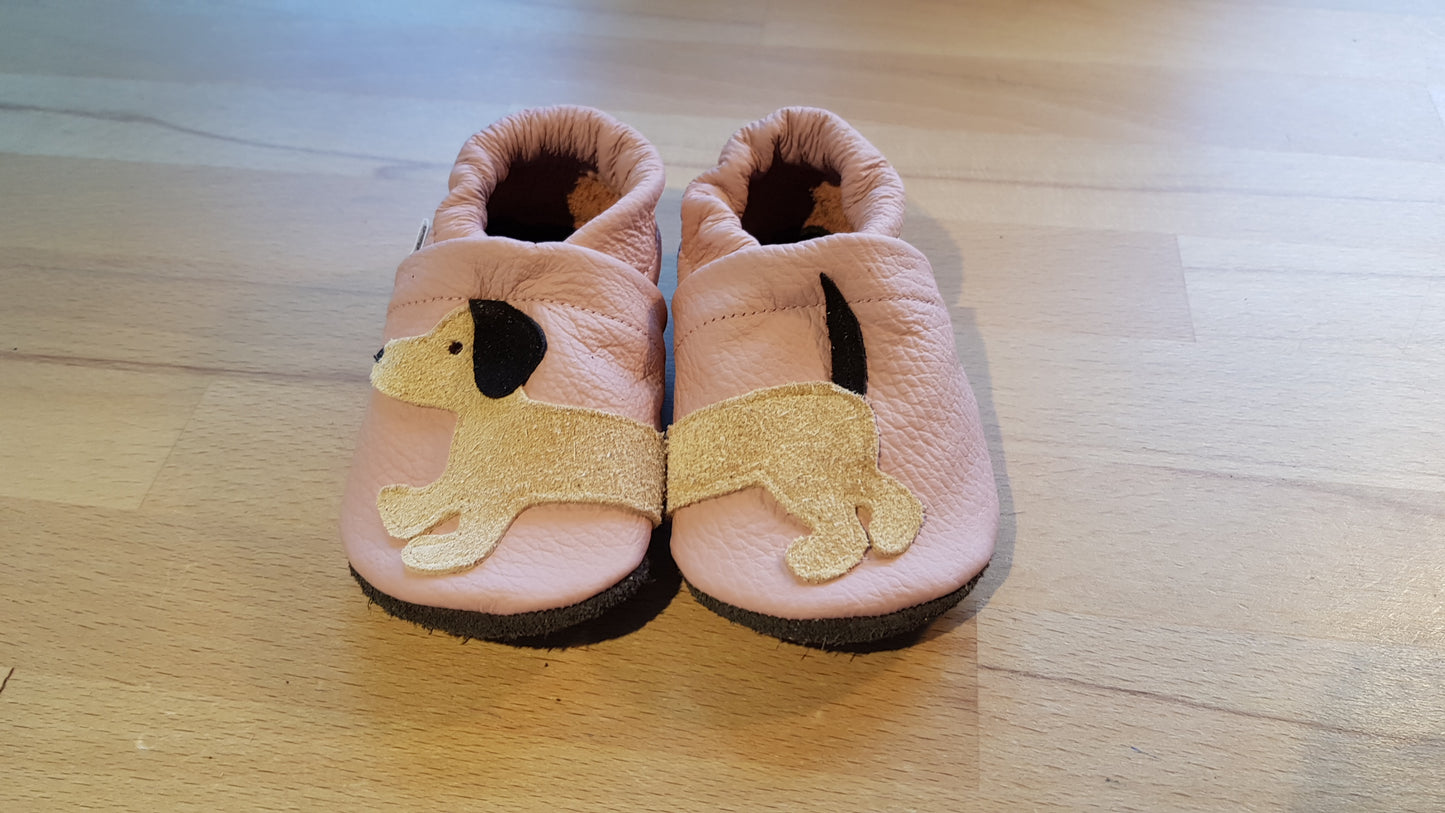 Lederpuschen Dackel rosa