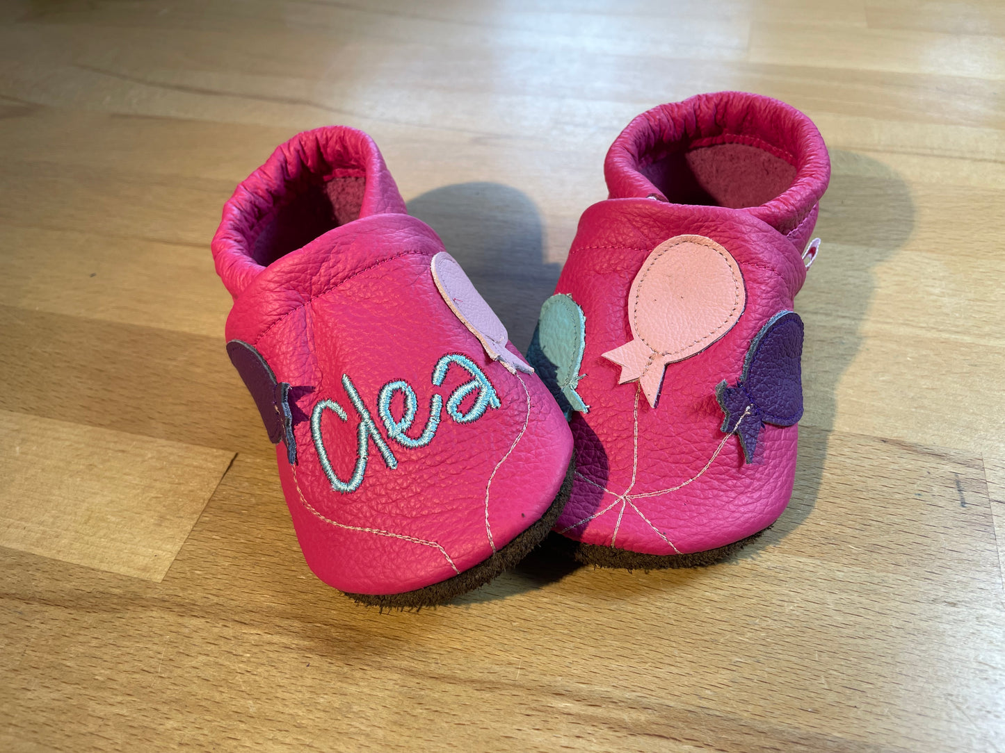 Lederpuschen Luftballon Name pink