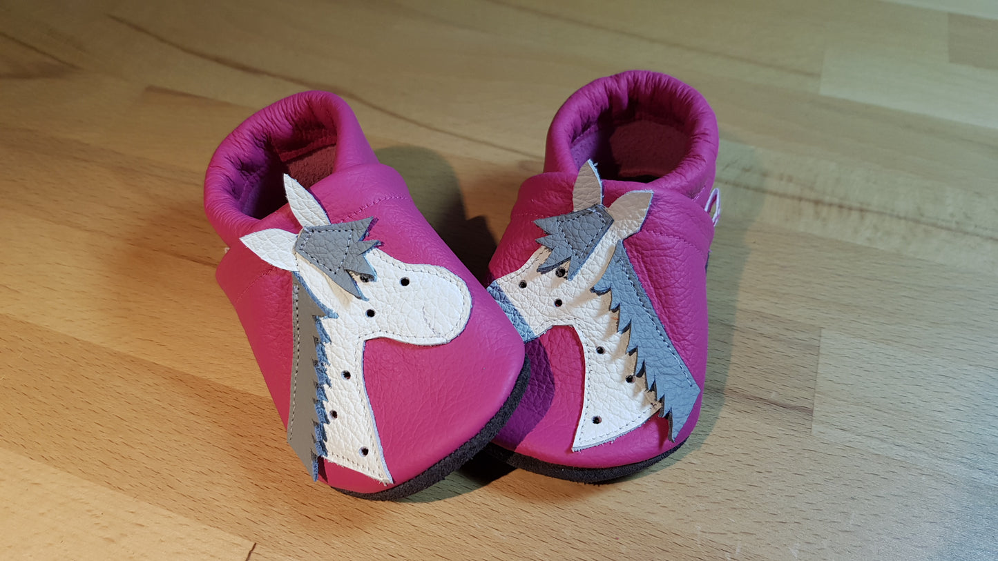 Lederpuschen Pferd pink