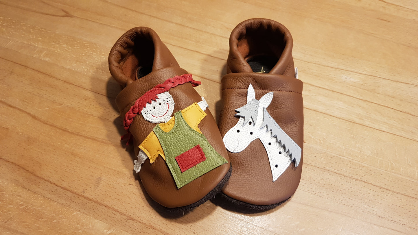 Lederpuschen Pipi rehbraun