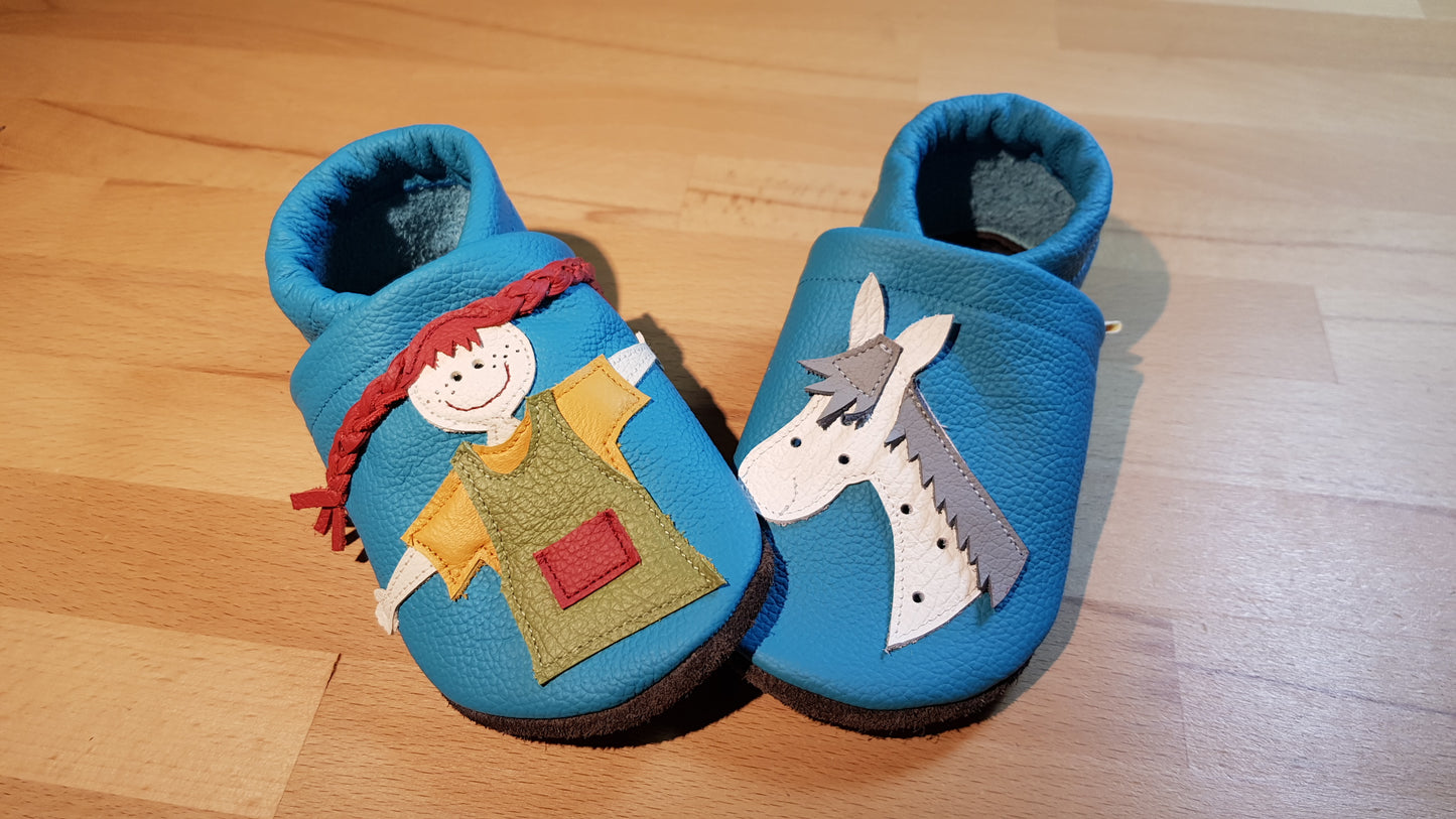 Lederpuschen Pipi türkis