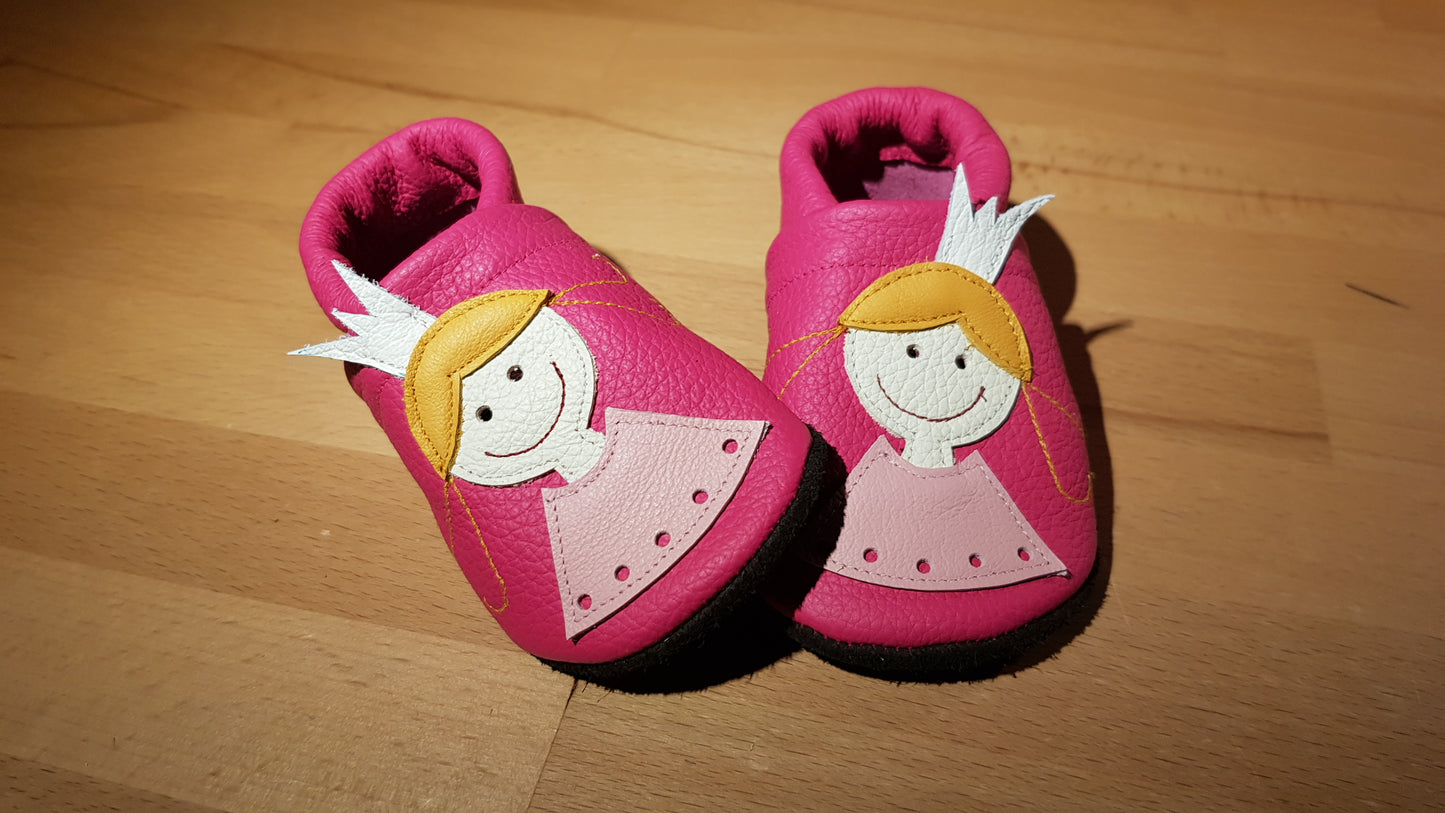 Lederpuschen Prinzessin pink