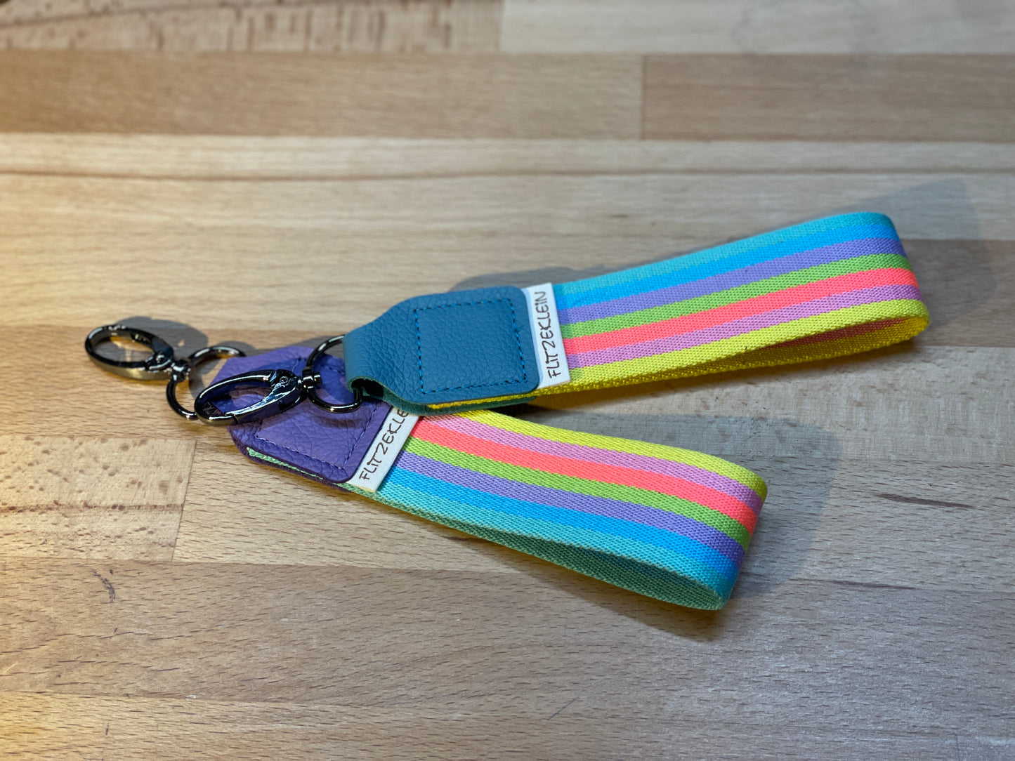 Schlüsselband Gurtband BUNT pastell-bunt