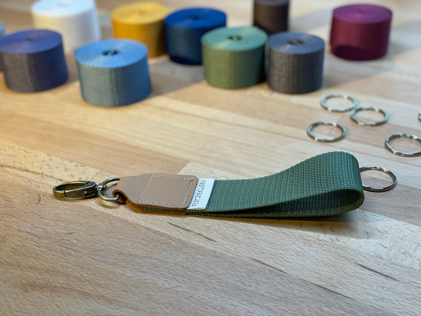 Schlüsselband Gurtband UNI grün