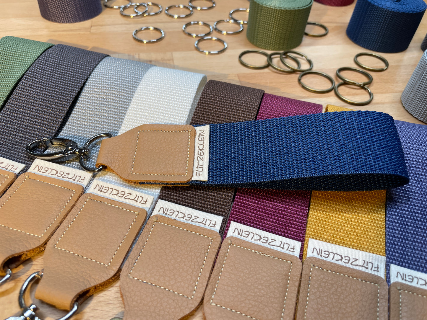 Schlüsselband Gurtband UNI dunkelblau